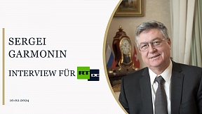 Интервью Сергея Гармонина для RT DE по случаю Дня дипломатического сотрудника